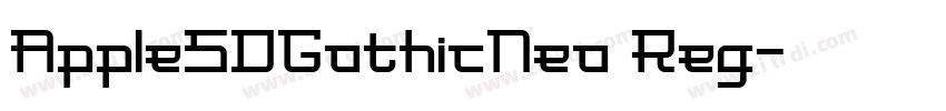 AppleSDGothicNeo Reg字体转换